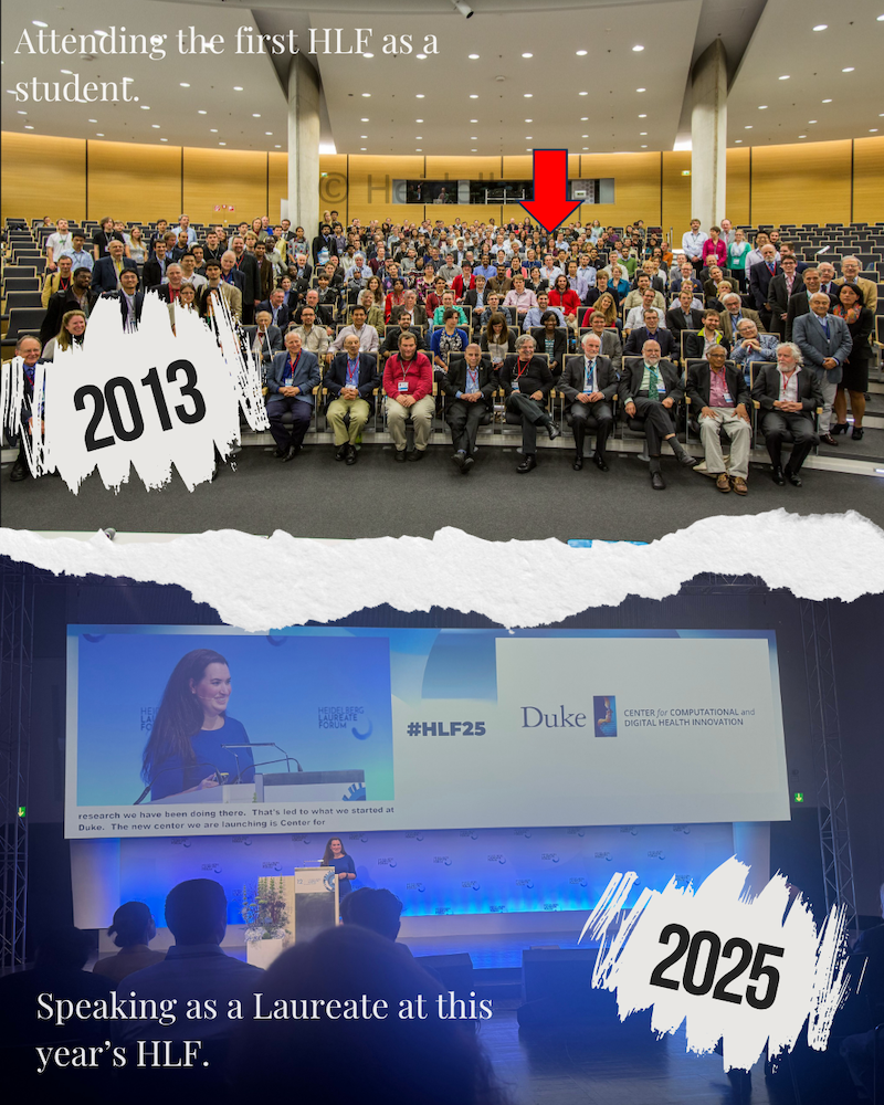 Attending th e first HLF as a student / speaking as a laureate